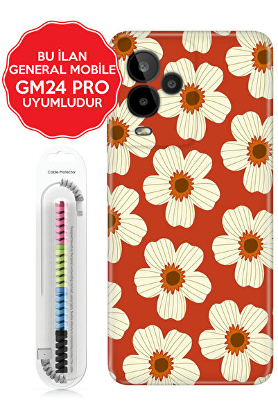 General Mobile Gm 5 8 9 10 20 21 22 22s 23 24 Era 30 50 Pro Plus Kılıf Silikon Çiçek Sena