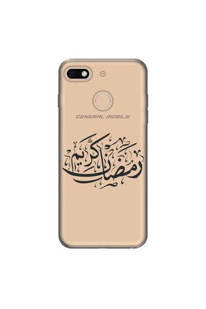 General Mobile حافظة متوافقة مع Gm 8 Go مقاس 0.4 مم من السيليكون المقطوع بالل...