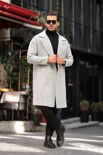 hello7 Ανδρικό ύφασμα υψηλής ποιότητας Oversize Rough Light Grey με φαρδιά εφαρμογή