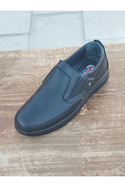 LİCCAS Pantofi de iarnă pentru bărbați - piele naturală, talpă din cauciuc, autobică și fără cravată