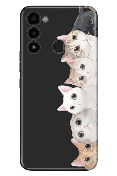 TECNO Spark 8C Case Silicone Moderna Patterned Kitty Cat