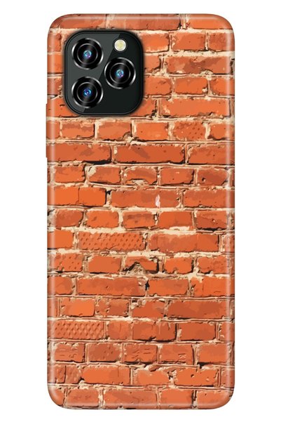 oukitel C21 Pro Case Silicone Patterned Illustrated Uv Cover Brick Wall