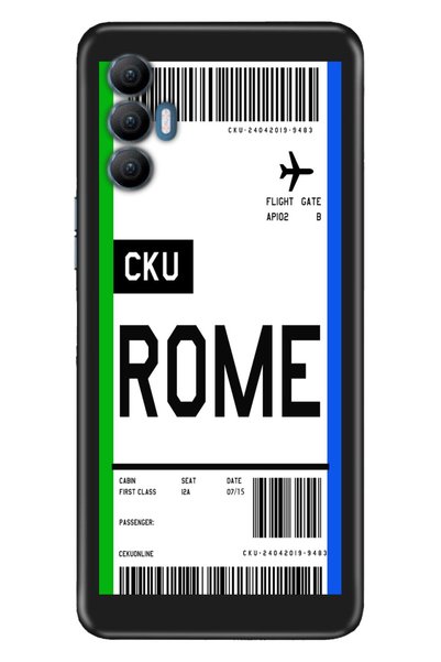 TECNO Spark 8 Pro Case Silicone Tioserisi Patterned Illustrated - Rome Air Ti...