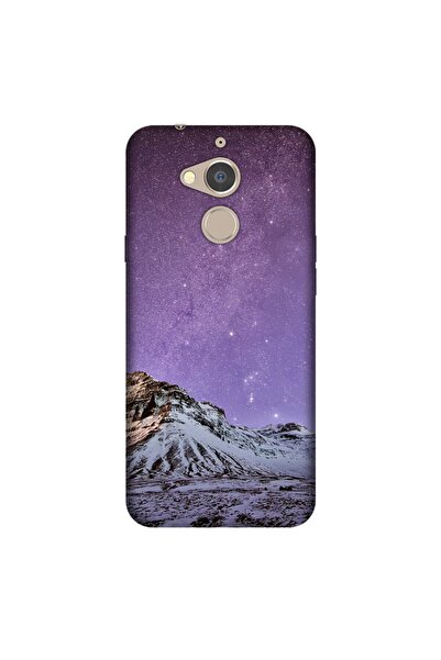 General Mobile Gm 8 Uyumlu  Kılıf 0.4mm Lazer Kesim Silikon Kapak Parlak Manzara