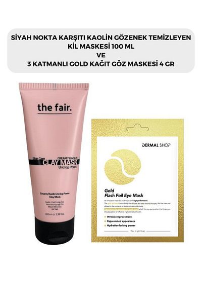 the fair. The Fair - 100ml Gold Eye Mask and 3 Layer Dermal Eye Cleansing Clay Mask 4Gr