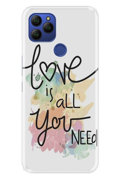General Mobile جراب Gm 21 بغطاء سيليكون مقطوع بالليزر مقاس 0.4 مم Love Is All