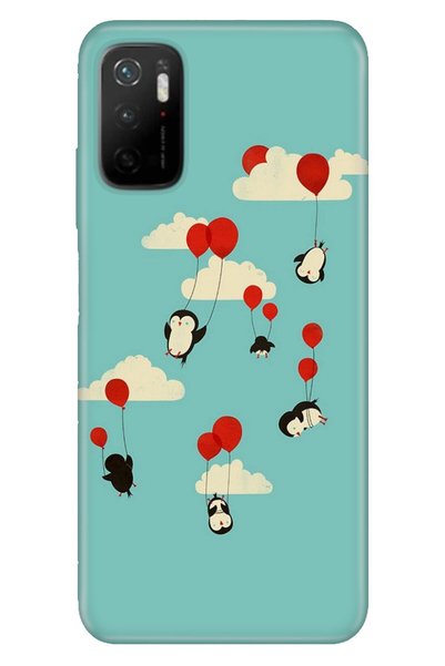Cekuonline Xiaomi Redmi Note 11Se Case Silicone Tioserisi Flying Penguins
