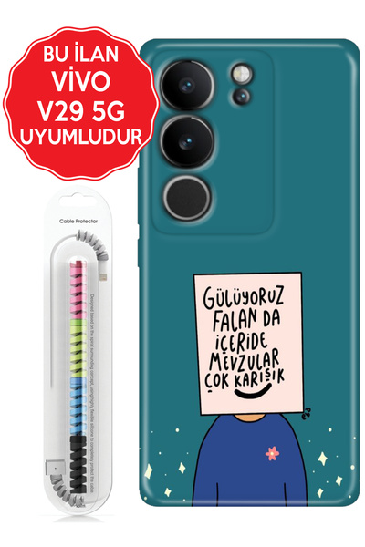 vivo Y15S V21 V21E V29 V30 Lite 5G Kılıf Temalı Telefon Kılıfı Gülüyoruz
