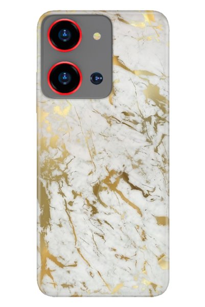 Cekuonline حافظة S19 Max Pro S Zoom مطبوعة بطباعة نانو سيليكون رخام ذهبي