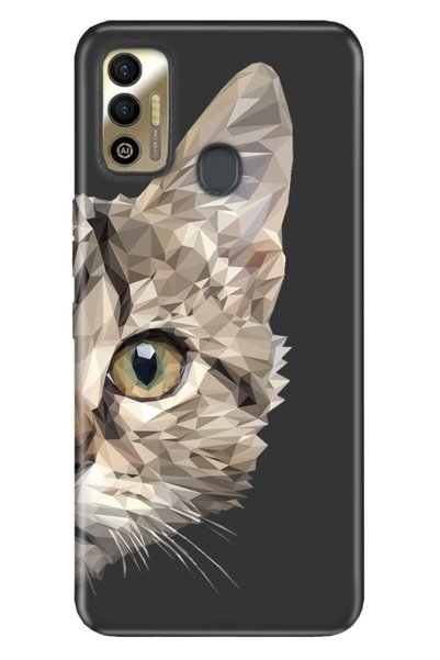TECNO Spark 7t Case Tioserisi Illustrated Silicone Cat Prisma