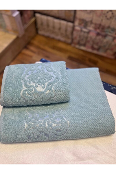 Esila Life Набір з 2 органічних бавовняних рушників для ванної кімнати Mint Yeşili - 50x90 і 90x150