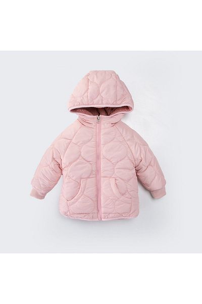 Midimod Gold 2-10 Years Double Sided Hooded Thick Winter Girl's Coat
