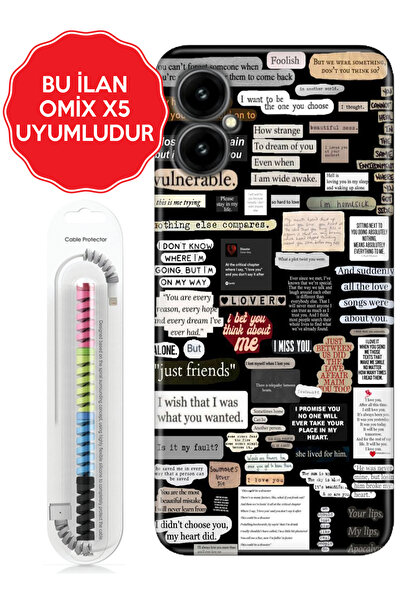 omix X3 X5 X6 X7 X300 X400 X500 X600 X700 Kılıf Resimli Silikon Kapak Küpür