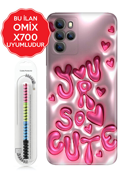 omix X3 X5 X6 X7 X300 X400 X500 X600 X700 Kılıf Kablo Korumalı Cute111