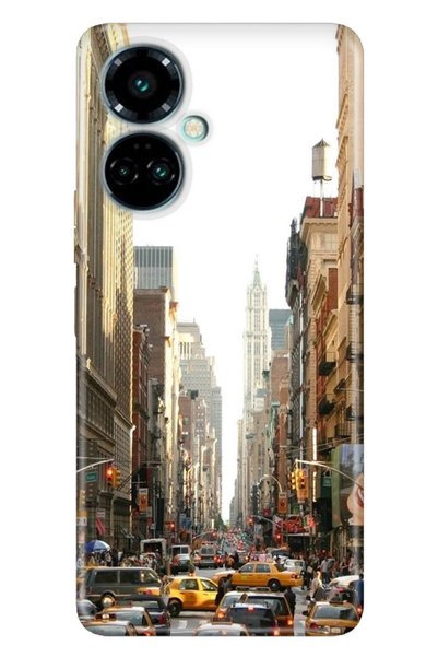 TECNO Camon 19 Pro Case Modern Design Silicone Patterned New York Traffic