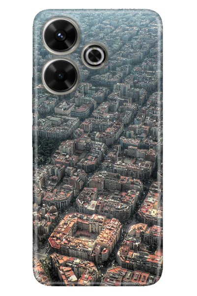 Cekuonline حافظة هاتف Xiaomi Redmi 13 4G ملونة بالأشعة فوق البنفسجية برشلونة