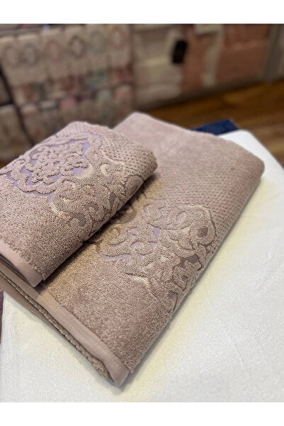 Esila Life Набір з 2 органічних бавовняних рушників для ванної кімнати - 50x90 і 90x150, коричневий