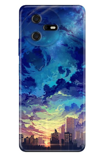 Cekuonline حافظة هاتف Casper Via A40 ملونة مطبوعة Cloud City