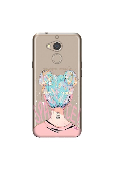 General Mobile Gm 8 Kılıf 0.4mm Lazer Kesim Silikon Kapak Uzaydan Gelen Kız