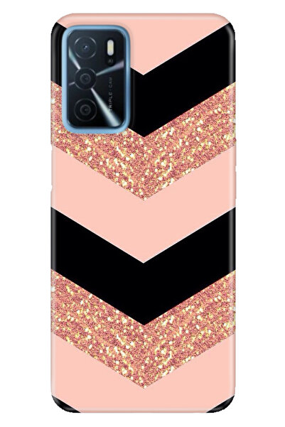 OPPO A16 Uyumlu Kılıf Silikon Desenli Tam Koruma Resimli Kapak Simli Pullu Me...