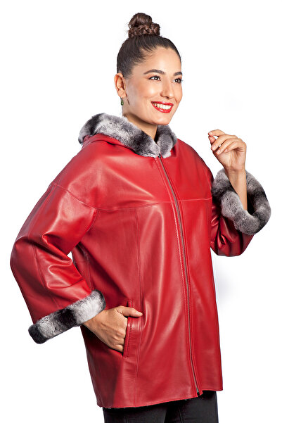 duarte deri Duarte Hakiki Deri Kırmızı  Mont