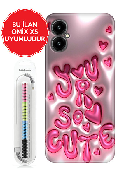 omix X3 X5 X6 X7 X300 X400 X500 X600 X700 Kılıf Resimli Silikon Kapak Cute111