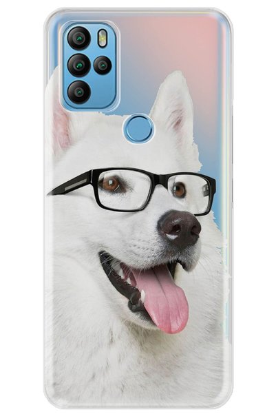 General Mobile حافظة Gm 21 Pro بغطاء سيليكون مقطوع بالليزر 0.4 ملم Prof Dog
