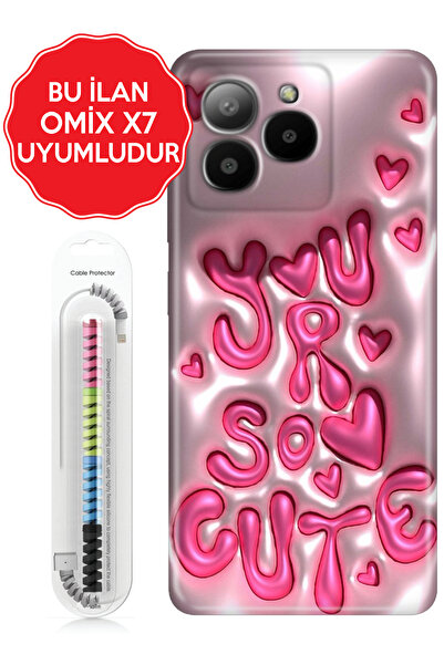 omix X3 X5 X6 X7 X300 X400 X500 X600 X700 Kılıf Figürlü Silikon Cute111