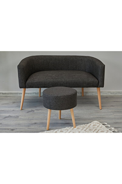 WEBPANYA Çift kişilik Minimal Koltuk Gürgen Ağaç Ayak Milano Berjer Salon Ofi...