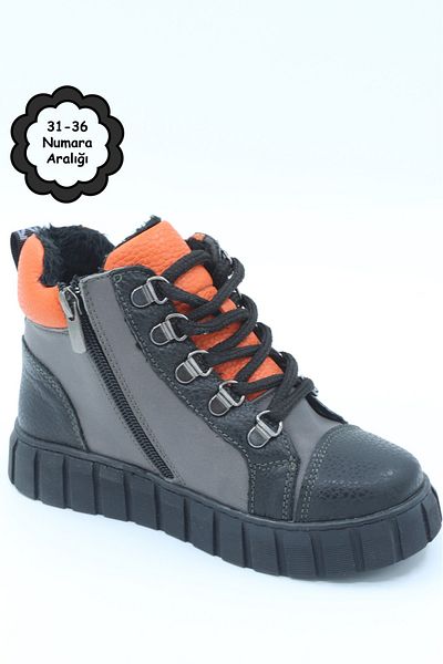 Moda Lime Unisex Παιδικά Αδιάβροχα Δερμάτινα Ορθοπεδικά Μποτάκια Χειμώνα