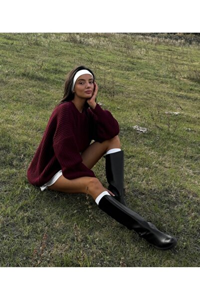 FUNDA AKIN Mi Luz Siyah Klasik Binici Çizme