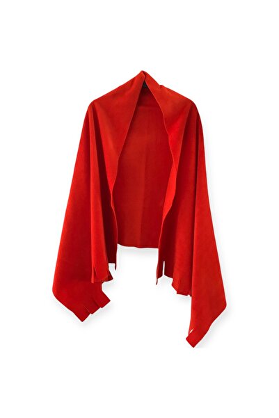 UgurToyss شال كتف من الصوف البرتقالي للشتاء، وشاح كتف سميك ناعم الملمس للمقهى...