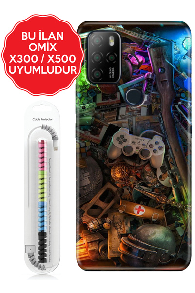 omix X3 X5 X6 X7 X300 X400 X500 X600 X700 Kılıf Baskılı Renkli Arka Kapak Gam...