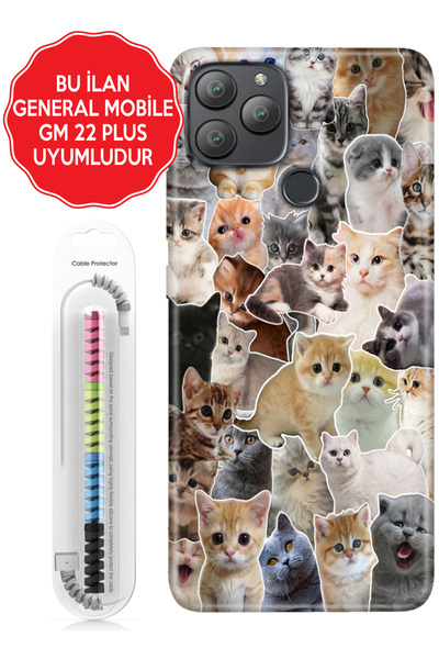 General Mobile Gm 5 8 9 10 20 21 22 22s 23 24 Era 30 50 Pro Plus Kılıf Yumuşak Renkli Catsworld