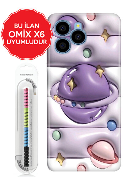 omix X3 X5 X6 X7 X300 X400 X500 X600 X700 Kılıf Temalı Telefon Kılıfı 3D Space