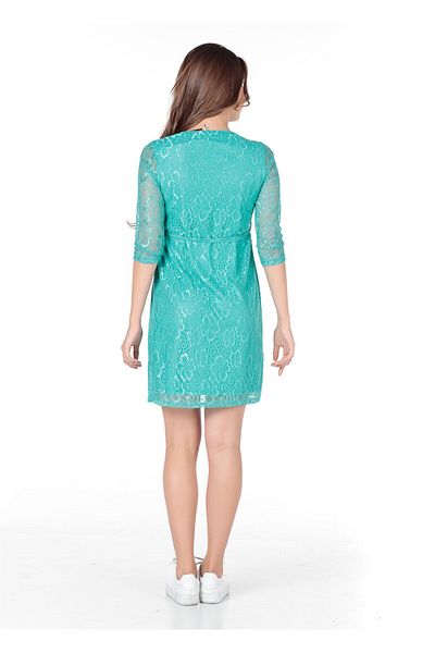BUSA Rochie Maternitate Dantela Verde Menta