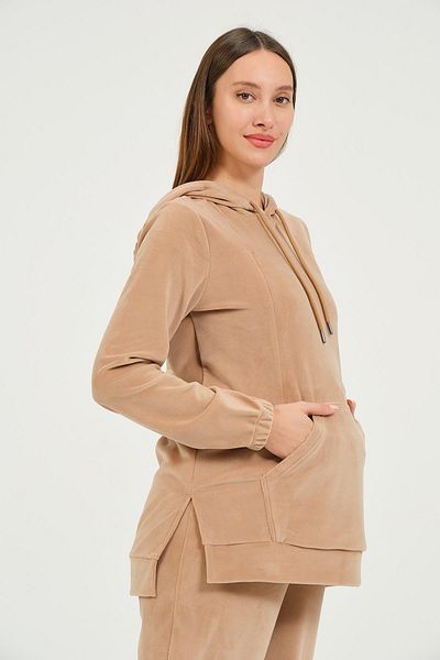 BUSA Кафяв кадифен костюм за бременни и кърмене