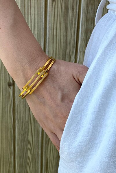 22 Ayar Altın 3 Sıra (15 GR) Yatırımlık Kaburga Kadın Bilezik