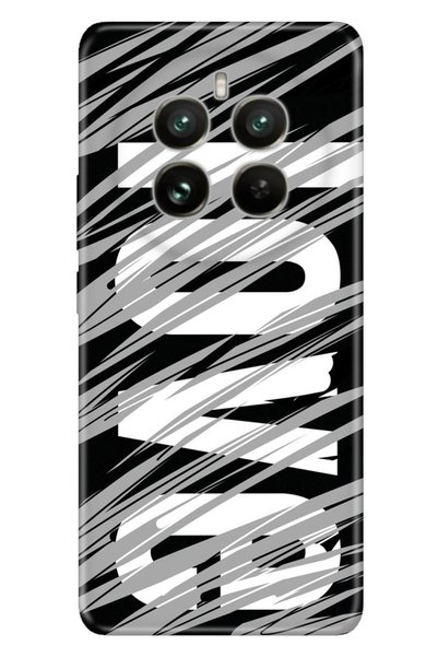 realme 12 Pro Plus - 12 Pro Case Patterned Printed Silicone Gray Love Love Theme