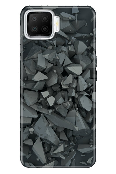 OPPO A73 Uyumlu Kılıf Silikon Desenli Tam Koruma Resimli Kapak Broken