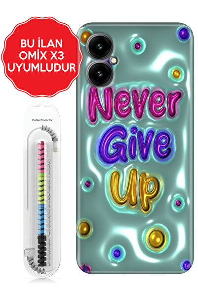 omix X3 X5 X6 X7 X300 X400 X500 X600 X700 Kılıf Silikon NeverGiveUp