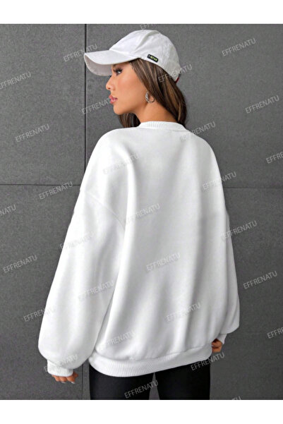 EFFRENATU Women's Crew Neck Basic Oversize Sweatshirt