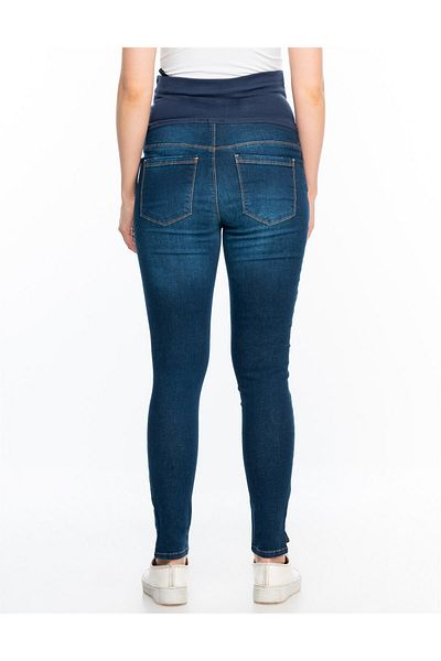 BUSA Blugi De Maternitate Plus Size Albastru