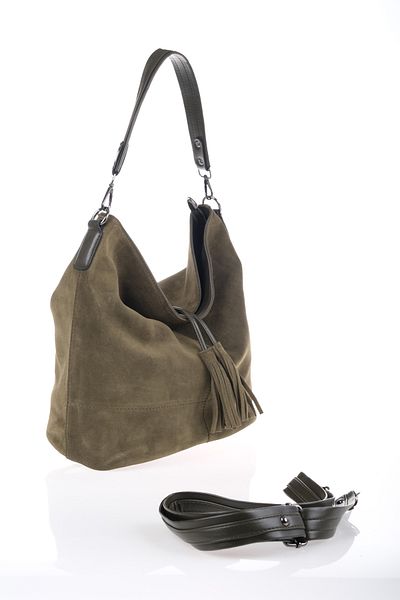 Liva Bag Collection Genuine Suede Saddlebag Women's Shoulder Bag