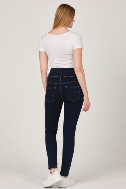 BUSA Blugi pentru gravide skinny, cu talie elastică, bleumarin