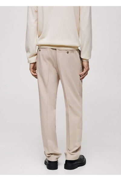 MANGO Man Regular fit akıcı pilili pantolon