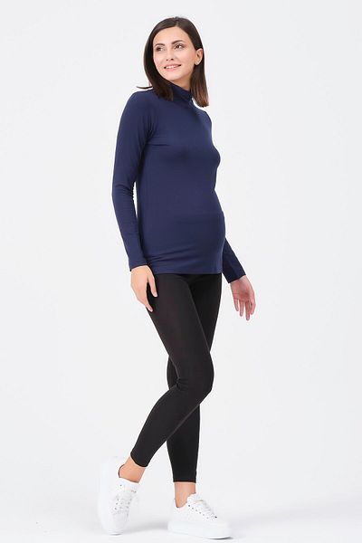 BUSA Maternitate Mânecă Lungă Turtleneck Body Bleumarin