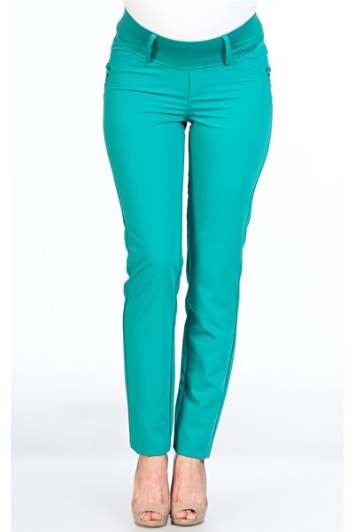 BUSA Pregnant Gabardine Trousers with Pocket Accessories Green