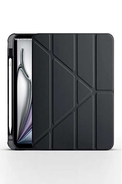 TEKNETSTORE İpad Air 11" M3 (2025) / M2 (2024) / Air 10.9" (2022/2020) Kılıf Kalem Şarj Bölümü Uyku Modu Standlı