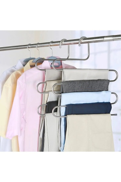 MG HOME 2 bucăți 5 straturi pantaloni eșarfă cuier șal haine haine batista cr...